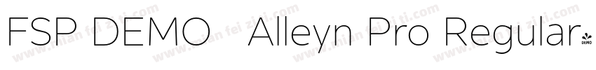 FSP DEMO   Alleyn Pro Regular字体转换